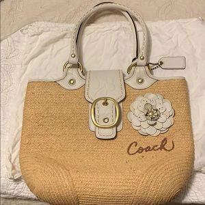 Coach Straw Shoulder Bag